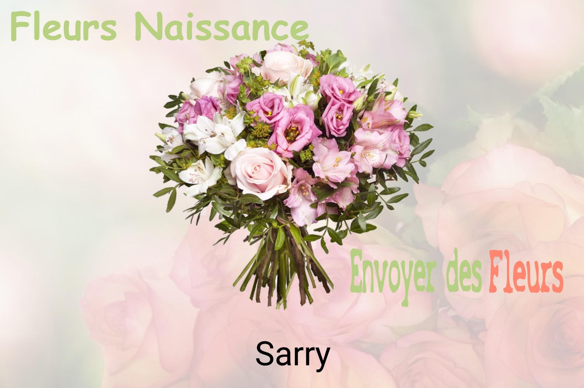Bouquet de fleurs de naissance livré à Sarry